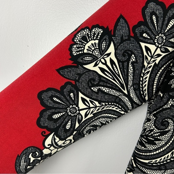 Joseph Ribkoff Red and Black Patterned Blazer - Picture 6 of 12